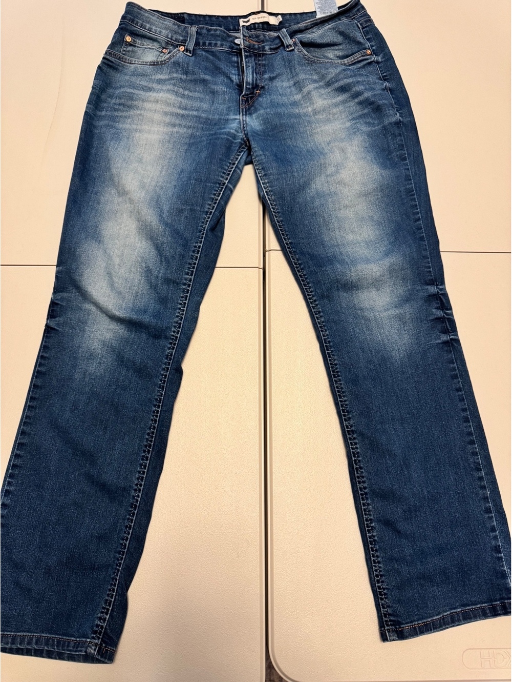 Levi's 518 Superlow Boot cut Straight Fit Blue Jeans Juniors Size 11
